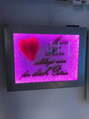 Individuell beleuchtete LED-Lichtbild in nacht