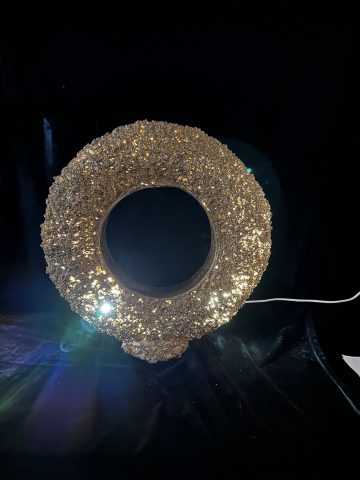 Lichtring beleuchtet in black background